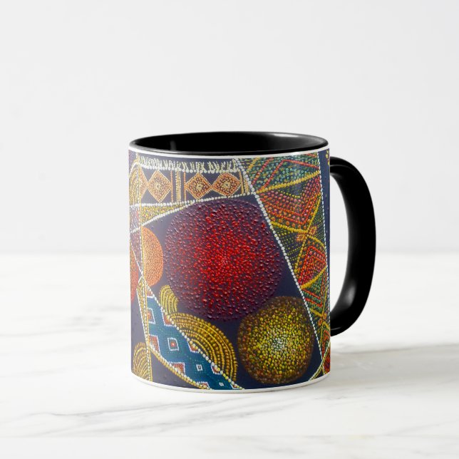 Taza Arte de puntos de patrón etíope (Anverso derecho)