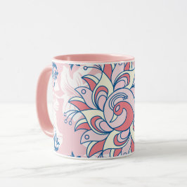 Taza Arte de Rangoli, Vida Brillante, Floral