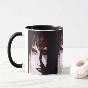 Taza Arte de retrato de hombre de música goth post punk