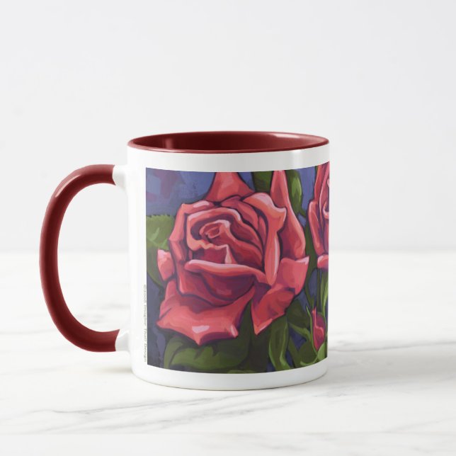Taza Arte de Roses Rojos de bonito (Izquierda)