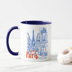 Taza Arte de Sketch Street de París