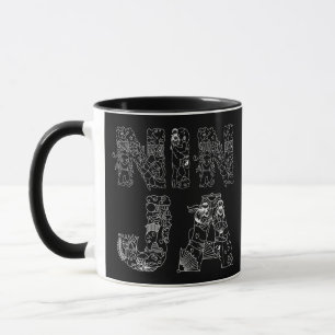 Taza Arte de texto asombroso Ninja