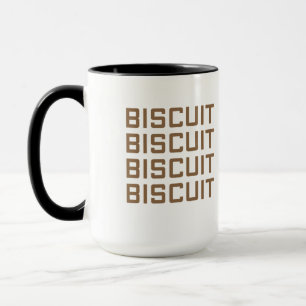 Taza arte de texto para bizcochos repetidos
