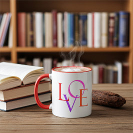 Taza Arte de tipografía elegante y elegante de color