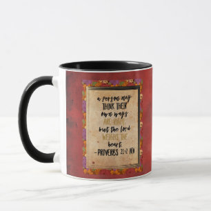 Taza Arte de versículos de la Biblia cristiana Proverbi