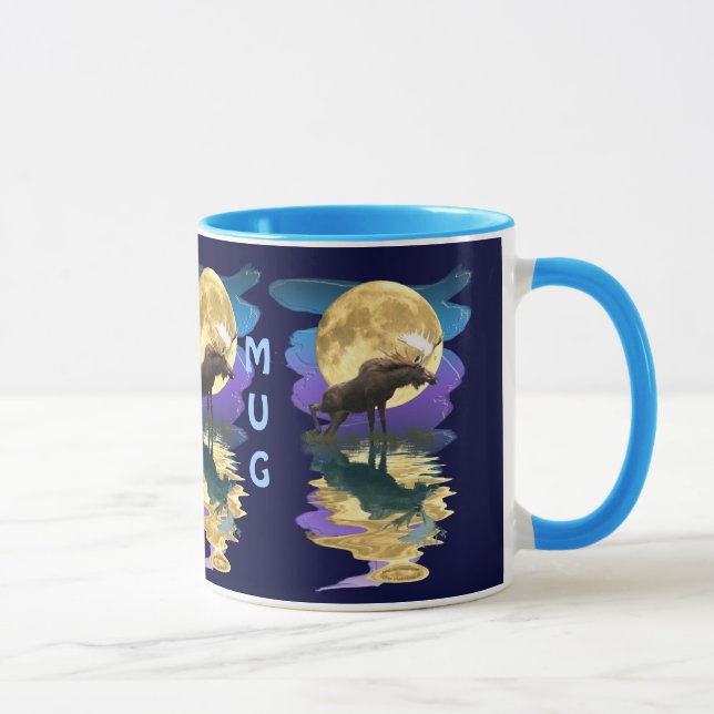 Taza Arte de vida salvaje Moose & Moon Souvenir canadie (Derecha)