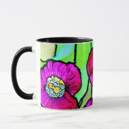 Taza Arte de vidrio de Anemones