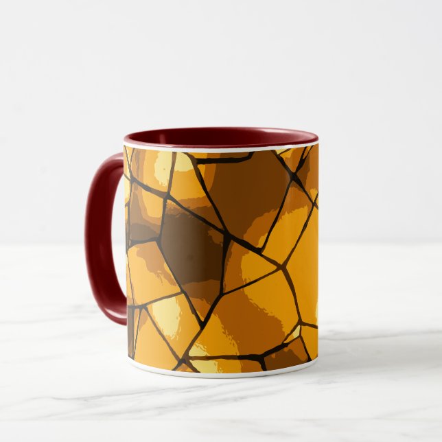 Taza Arte de vidrio de mosaico dorado (Anverso izquierdo)