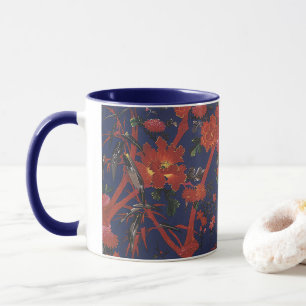 Taza Arte Deco Floral Vintage, Flores de Jardín