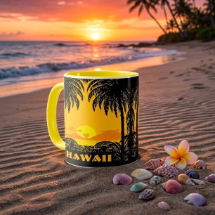 Taza Arte Deco Vintage Honolulu, Turismo de Hawái Viaje