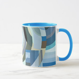 Taza Arte Deco Vintage Pochoir Formas Geométricas Jazz