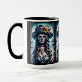 Taza Arte del cráneo del azúcar - Espíritu festivo
