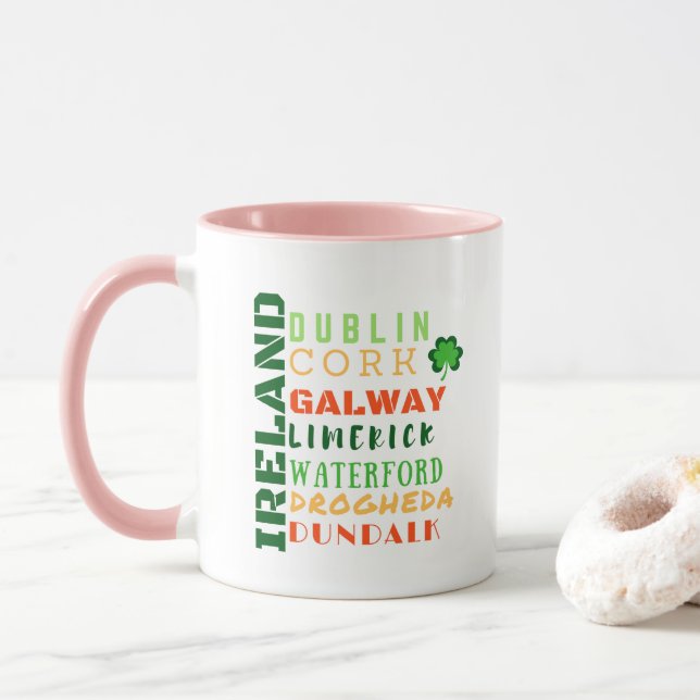 TAZA ARTE DEL METRO DE IRLANDA (Con donut)