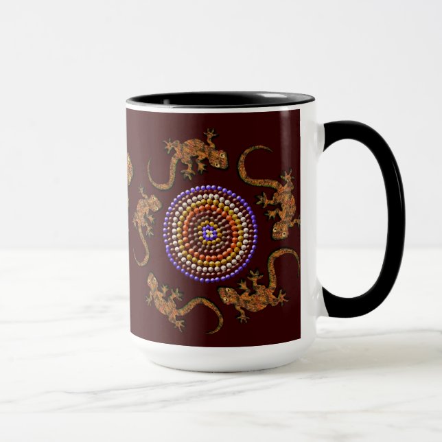Taza Arte desierto de estilo aborigen australiano - Gec (Derecha)