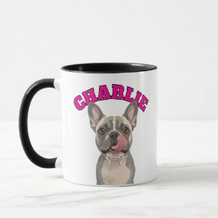 Taza Arte divertido de Bulldog Francés Frenchie lamiend