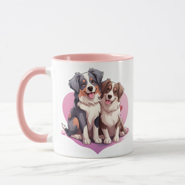Taza Arte español de acuarela romántica (Izquierda)