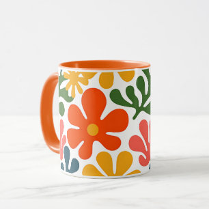 Taza Arte Floral Abstracto Colorido Matisse Retro
