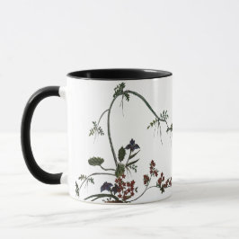 Taza arte floral barro de flores japonés