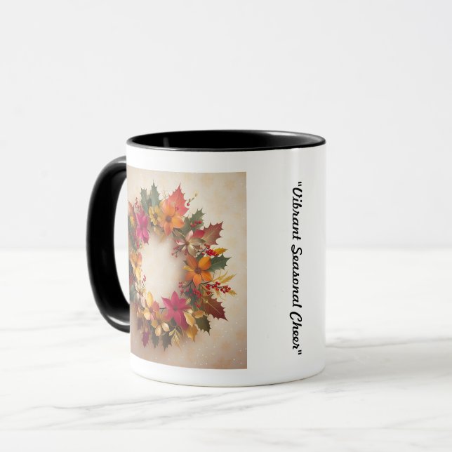 Taza "Arte floral de Navidades" (Anverso izquierdo)