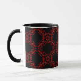 Taza Arte fluido abstracto rojo de sueños y pesadillas