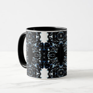 Taza Arte fluido de vertido de pintura acrílica abstrac