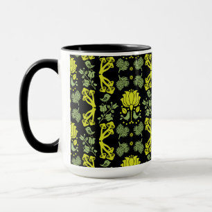 Taza Arte folclórico de hongos forestales nórdicos