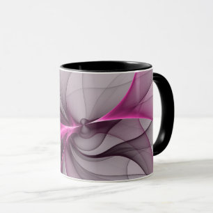 Taza Arte fractal abstracto moderno caótico elegante ro