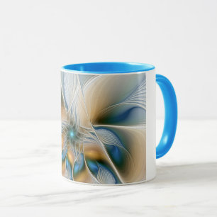 Taza Arte fractal de fantasía abstracta y elevada con a
