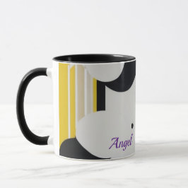 Taza Arte geométrico abstracto modernista de mediados d