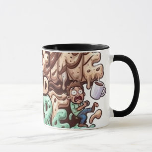 Taza Arte gráfico de Correr con Cafeína y Pánico Puro