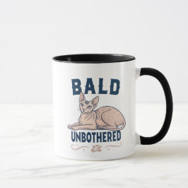 Taza Arte Gráfico de Gato Sphynx Calvo Sin Preocupacion