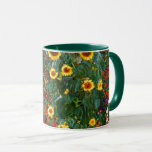 Taza Arte Gustav Klimt - Farm Garden con girasoles<br><div class="desc">Gustav Klimt art - Farm Garden con Sunflowers personalizado art taza de café.</div>