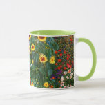 Taza Arte Gustav Klimt - Farm Garden con girasoles<br><div class="desc">Gustav Klimt art - Farm Garden con Sunflowers personalizado art taza de café.</div>