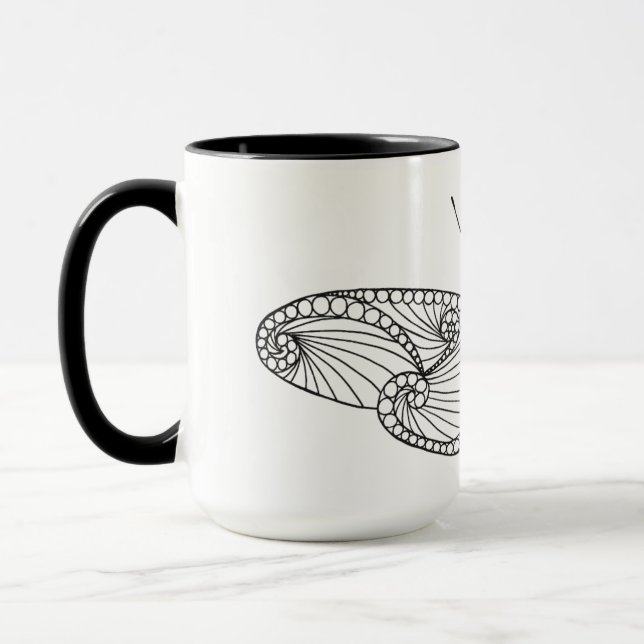 Taza Arte inspirado de la mariposa (Izquierda)