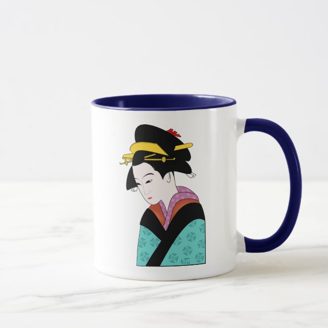 Taza Arte japonés Cute Geisha (Derecha)