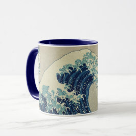 Taza Arte japonés vintage, la gran ola de Hokusai