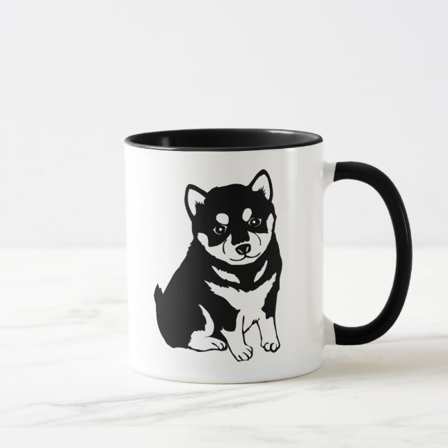 Taza Arte lindo del perrito de Shiba Inu (Derecha)