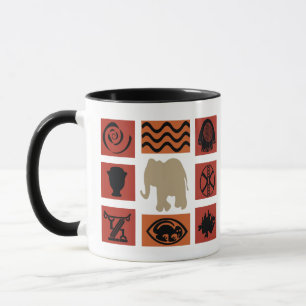 Taza Arte moderno africano con símbolos y motivos