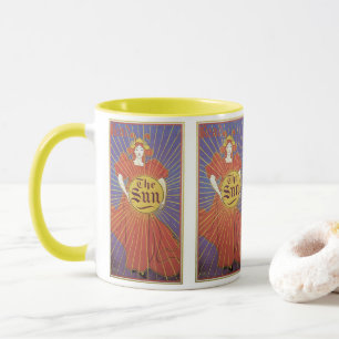 Taza Arte Nouveau Antiguo, Periódico New York Sun