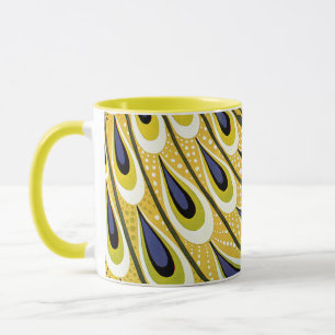 Taza Arte Nouveau Antiguo, Pluma de Pavo Real de Macmil