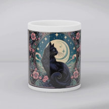 Arte Nouveau Gato Negro Místico