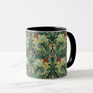 Taza arte nuevo William Morris Algas Floral Vintage