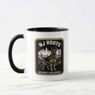 Taza Arte Orgullo de la Herencia Negra Pastor Alemán Ra