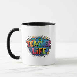 Taza Arte Pop Comic Personalizado de la Vida del Profes
