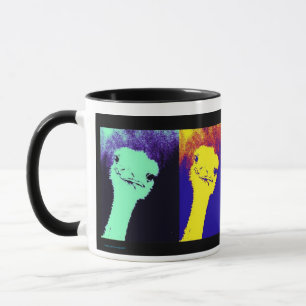 Taza Arte pop de avestruz
