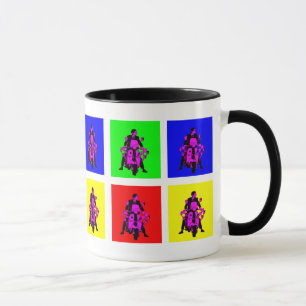 Taza Arte pop del jinete de la MOD
