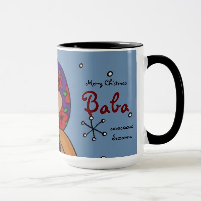 Taza Arte popular del chica ucraniano de las Felices (Derecha)