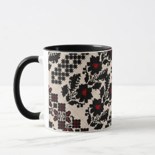 Taza Arte popular tradicional ucraniano vushuvanka