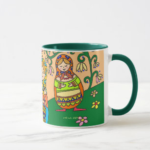 Taza Arte popular ucraniano de Matroshka