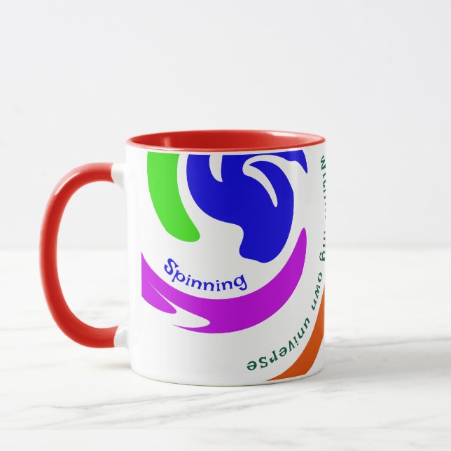 Taza Arte Swirl abstracto de color asombroso personaliz (Izquierda)